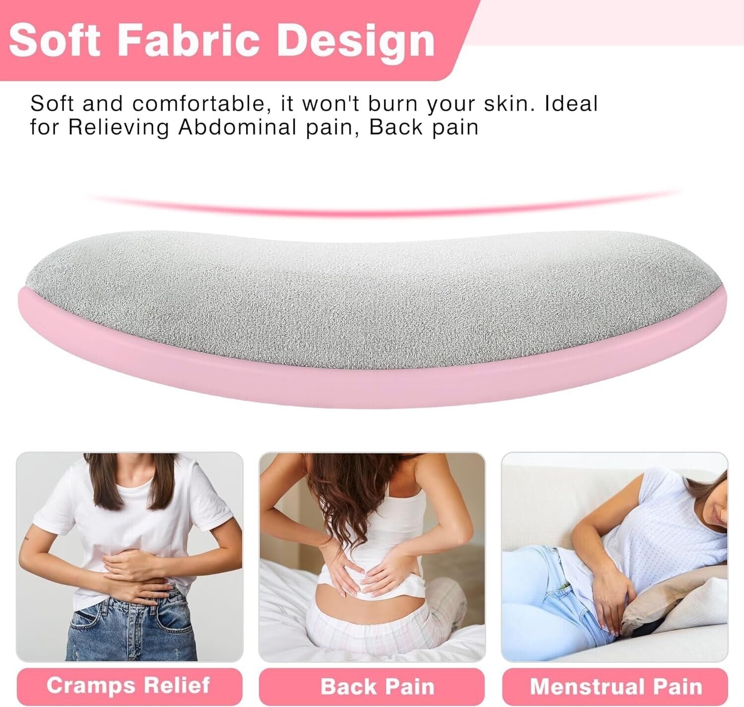 Portable Heating Pad for Cramps Cramp Massager 6 Heat Levels & 6 Massage Modes